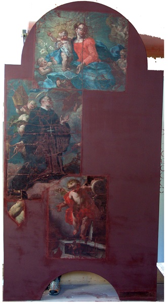 Altarbild Branzoll - vorher